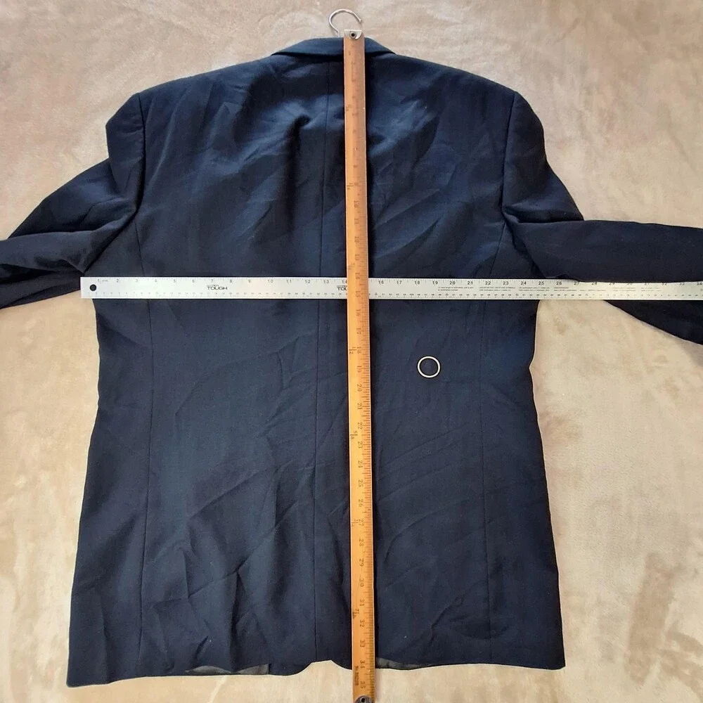 Oscar De La Renta Blazer Mens 48 Long Blue Wool Ventless 2 Button Sport Coat